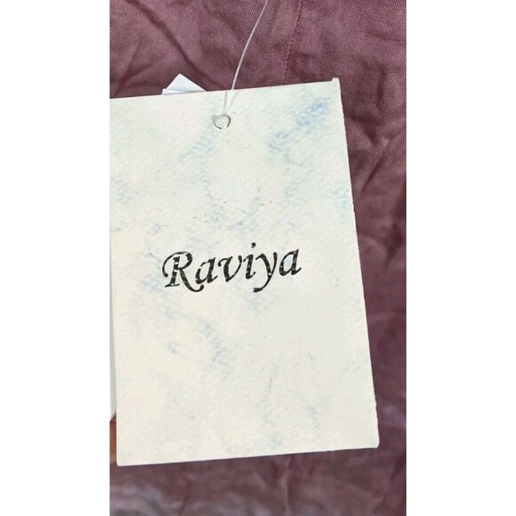 RAVIYA Swim Cover Up Tie Dye Empire Drawstring Waist Tunic Deep V-Neck  0X - Picture 13 of 16